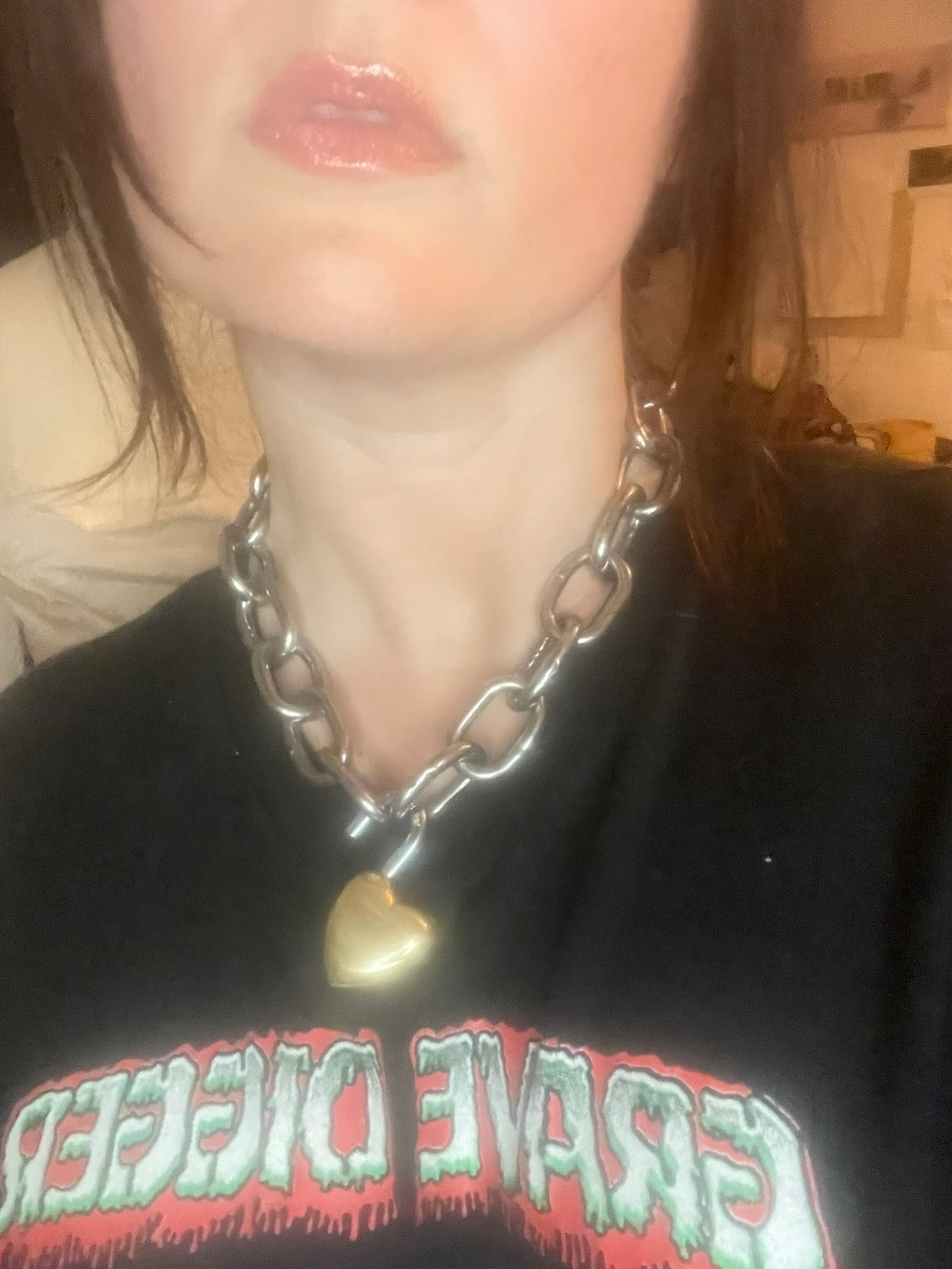Heart Padlock Chain Necklace