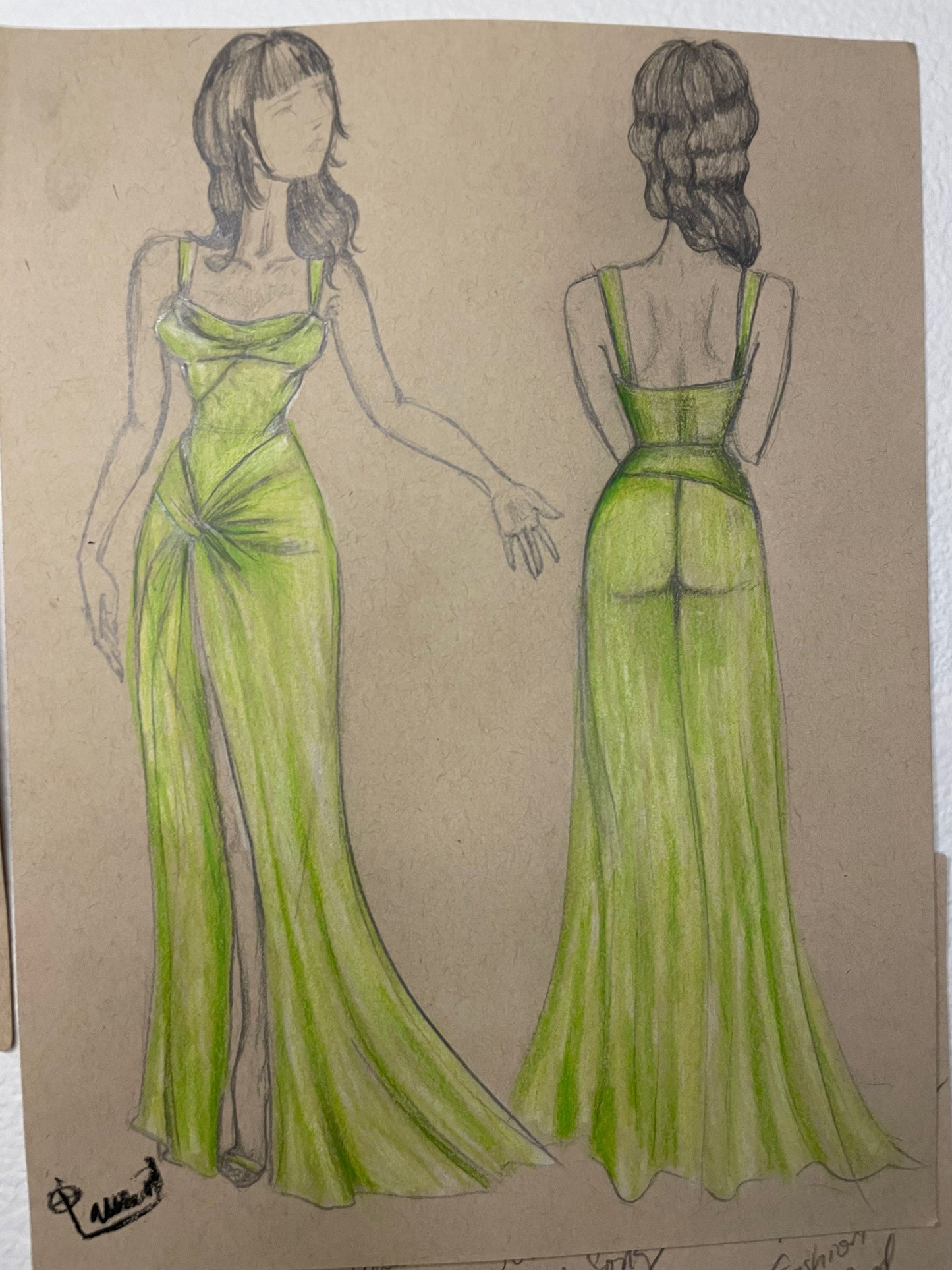 Pistachio Satin Gown